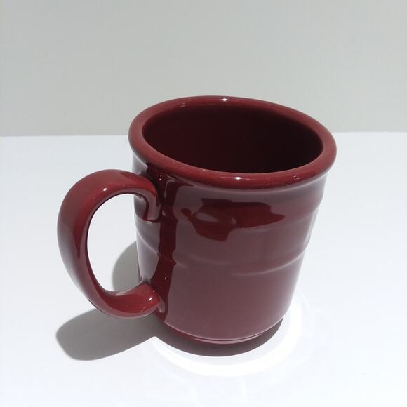 Longaberger Pottery Woven Traditions Coffee Tea Mug Paprika 4” Tall Made in USA - Picture 4 of 8